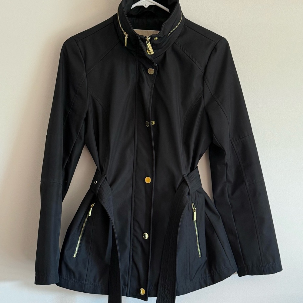 Michael Kors Black XS Women's Jacket with Gold Accents